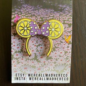 Disney Epcot Flower & Garden Festival Violet Lemonade Minnie Mouse Ears Pin
